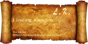 Linding Kapolcs névjegykártya